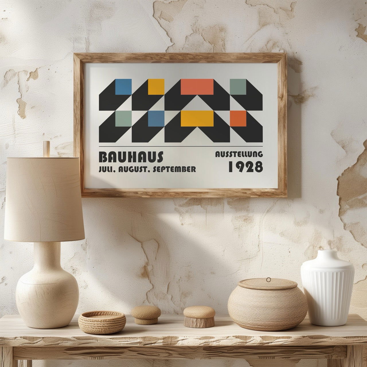 Bauhaus Ausstellung 1928 Abstract Geometry - Rolled Poster Wall Art Print - House Prints
