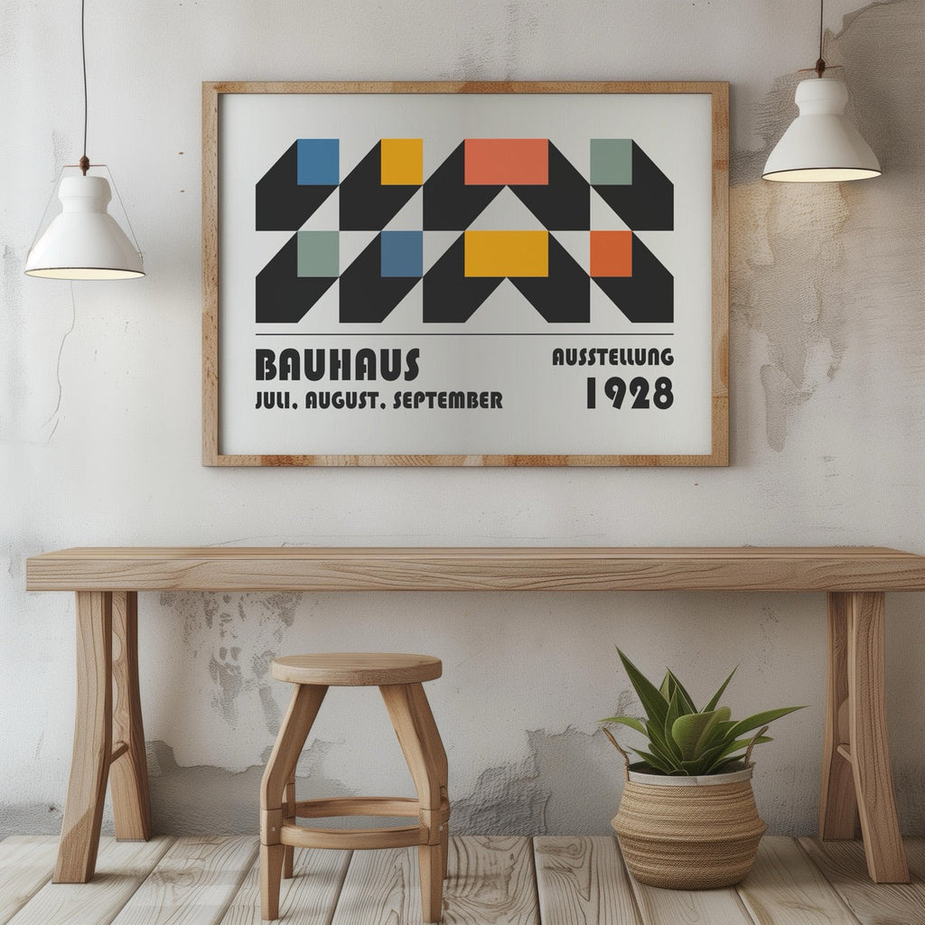 Bauhaus Ausstellung 1928 Abstract Geometry - Rolled Poster Wall Art Print | House Prints
