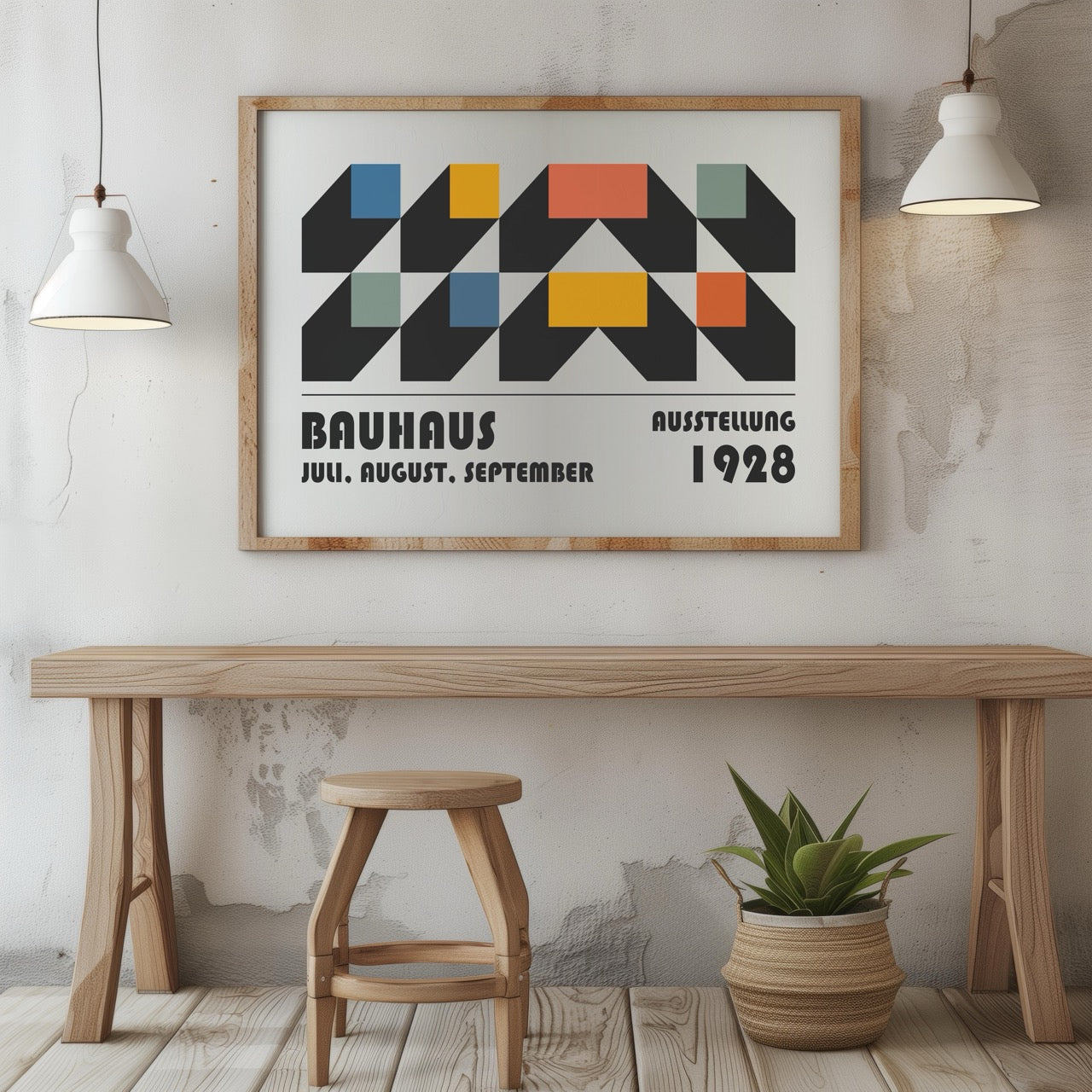 Bauhaus Ausstellung 1928 Abstract Geometry - Rolled Poster Wall Art Print - House Prints