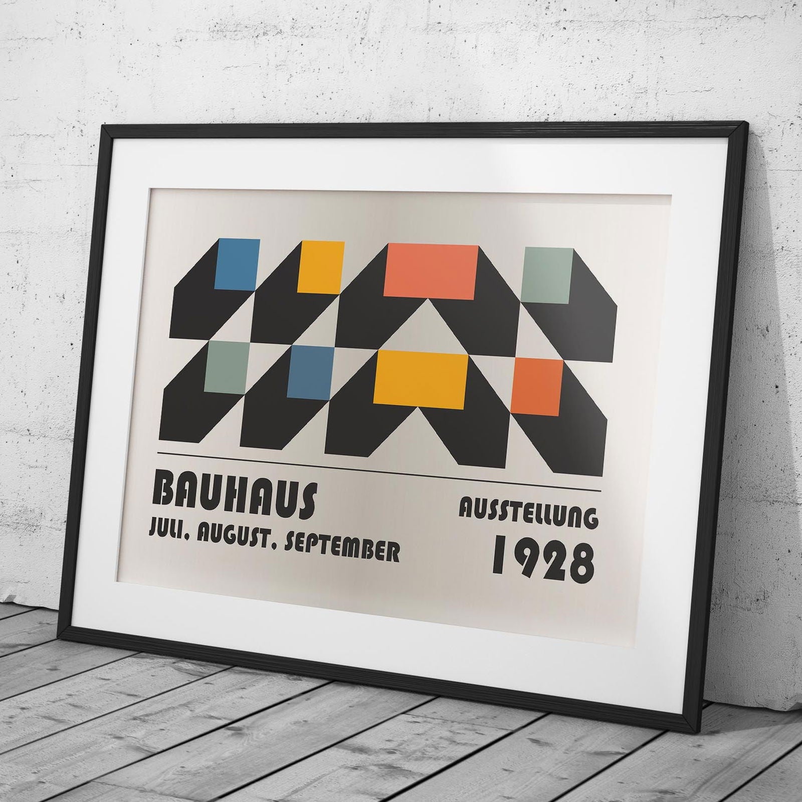 Bauhaus Ausstellung 1928 Abstract Geometry - Rolled Poster Wall Art Print - House Prints