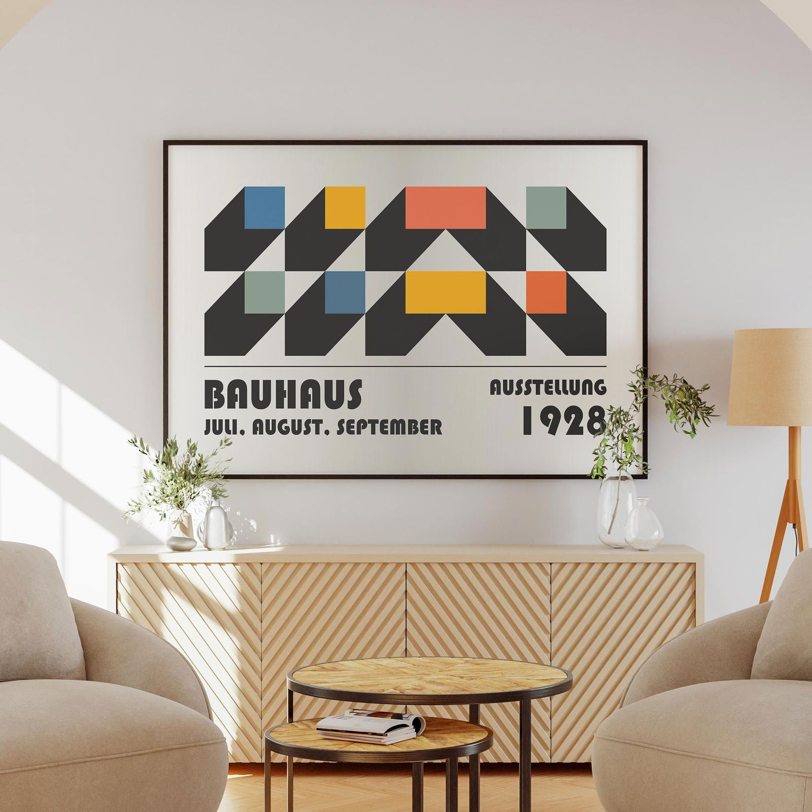 Bauhaus Ausstellung 1928 Abstract Geometry - Rolled Poster Wall Art Print - House Prints