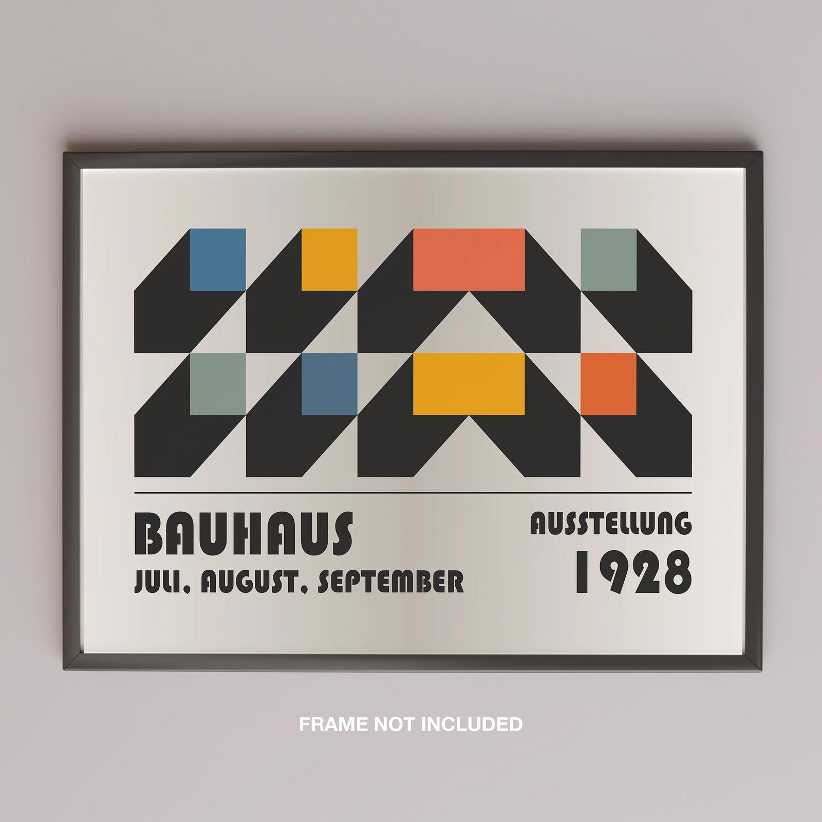 Bauhaus Ausstellung 1928 Abstract Geometry - Rolled Poster Wall Art Print - House Prints