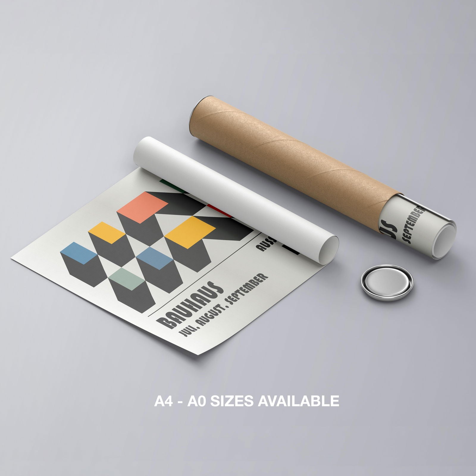 Bauhaus Ausstellung 1928 Abstract Geometry - Rolled Poster Wall Art Print - House Prints