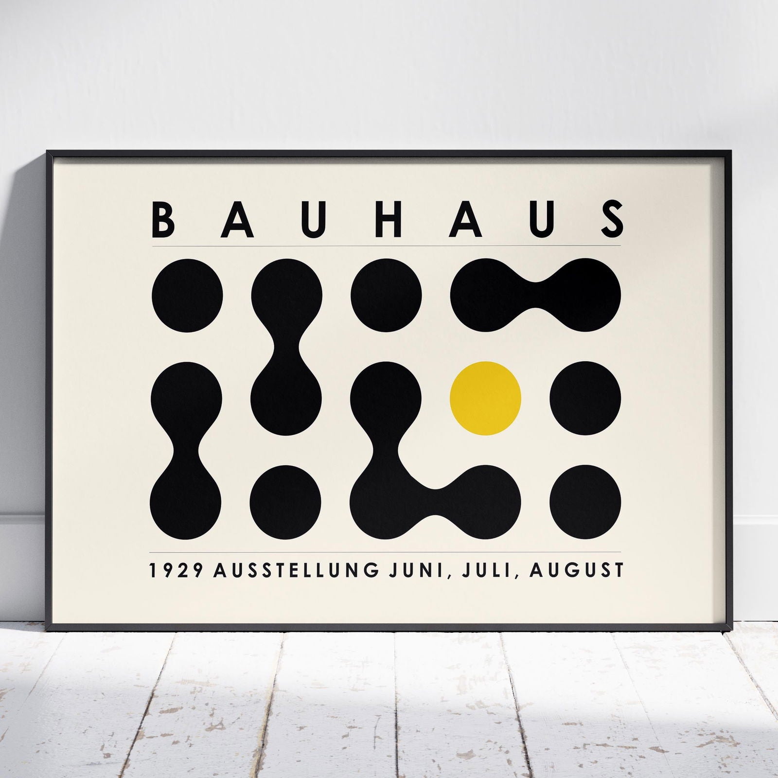 Bauhaus Ausstellung 1929 Abstract Dot Pattern - Rolled Poster Wall Art Print - House Prints