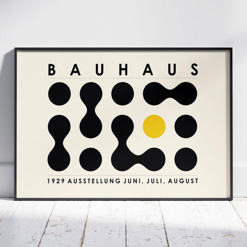 Bauhaus Ausstellung 1929 Abstract Dot Pattern - Rolled Poster Wall Art Print | House Prints