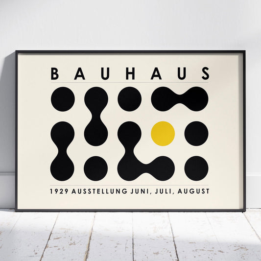 Bauhaus Ausstellung 1929 Abstract Dot Pattern - Rolled Poster Wall Art Print - House Prints