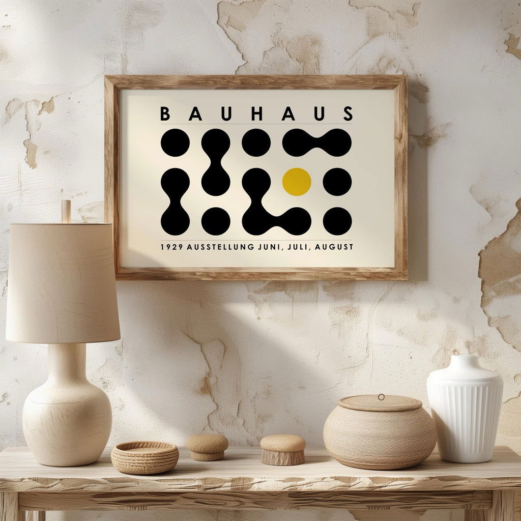Bauhaus Ausstellung 1929 Abstract Dot Pattern - Rolled Poster Wall Art Print | House Prints