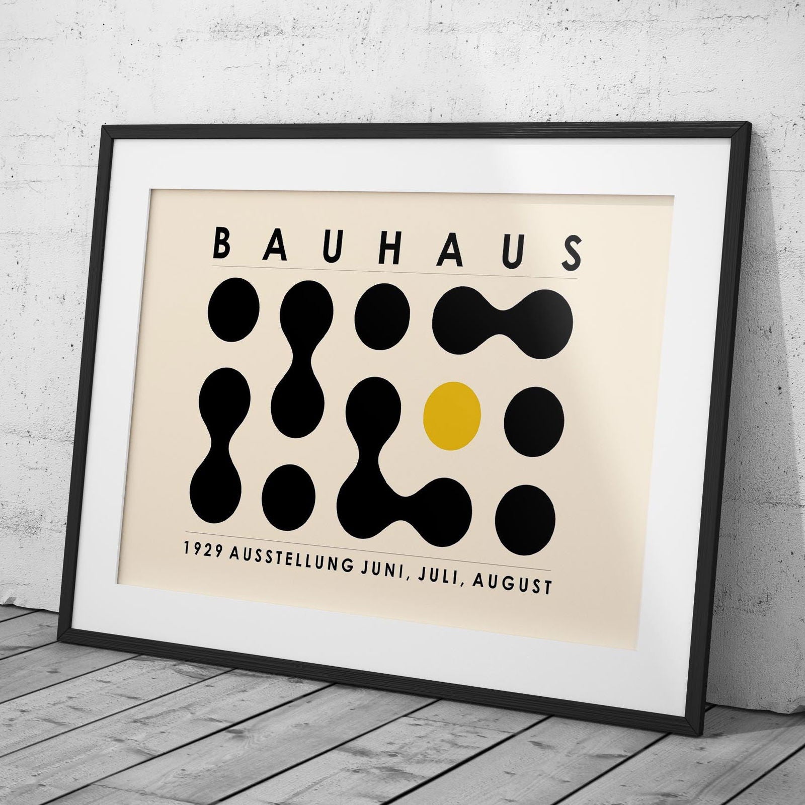 Bauhaus Ausstellung 1929 Abstract Dot Pattern - Rolled Poster Wall Art Print - House Prints