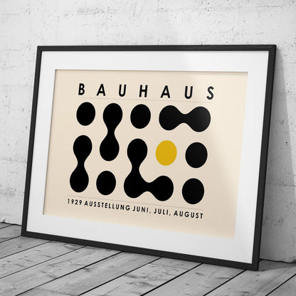 Bauhaus Ausstellung 1929 Abstract Dot Pattern - Rolled Poster Wall Art Print - House Prints
