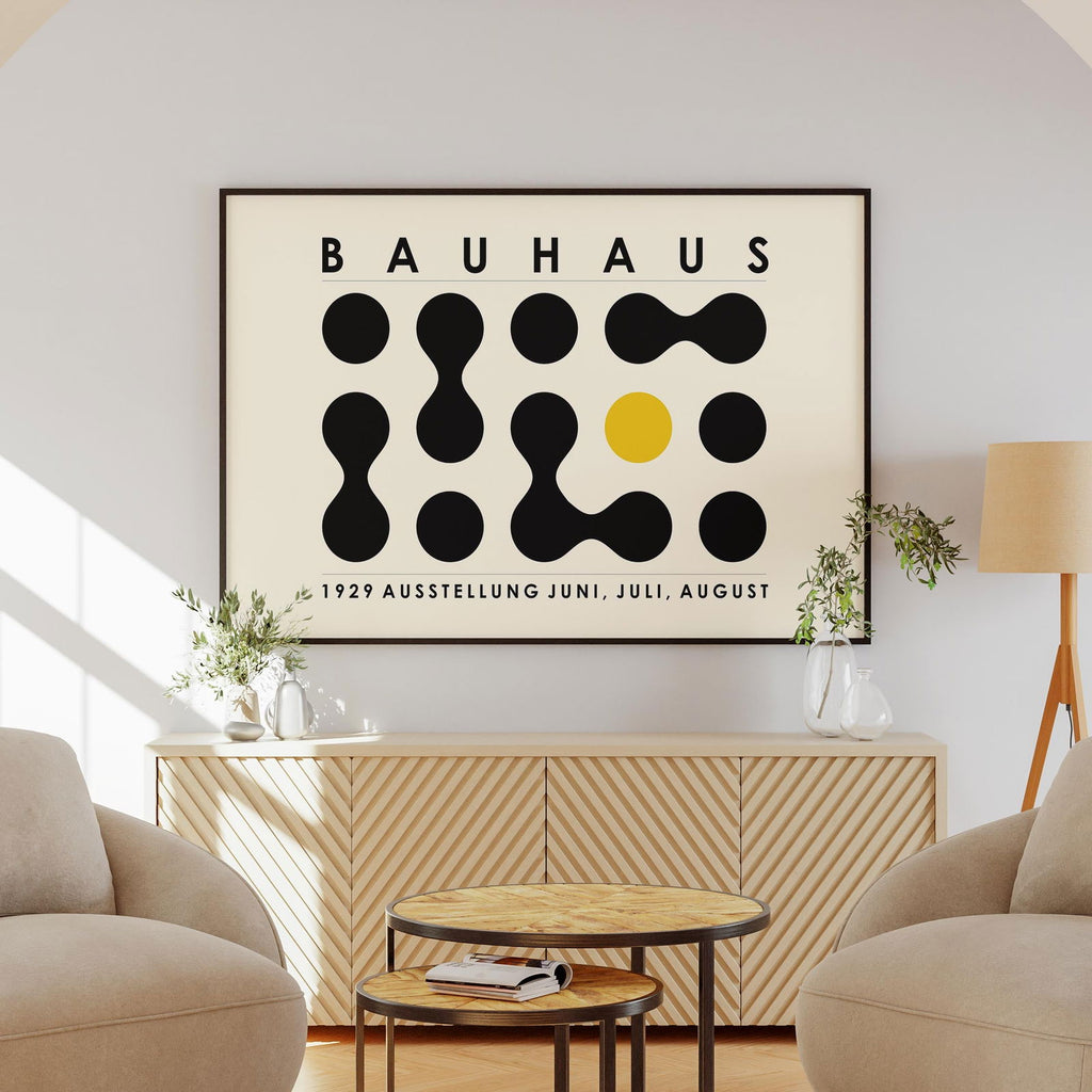 Bauhaus Ausstellung 1929 Abstract Dot Pattern - Rolled Poster Wall Art Print | House Prints