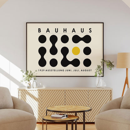 Bauhaus Ausstellung 1929 Abstract Dot Pattern - Rolled Poster Wall Art Print - House Prints