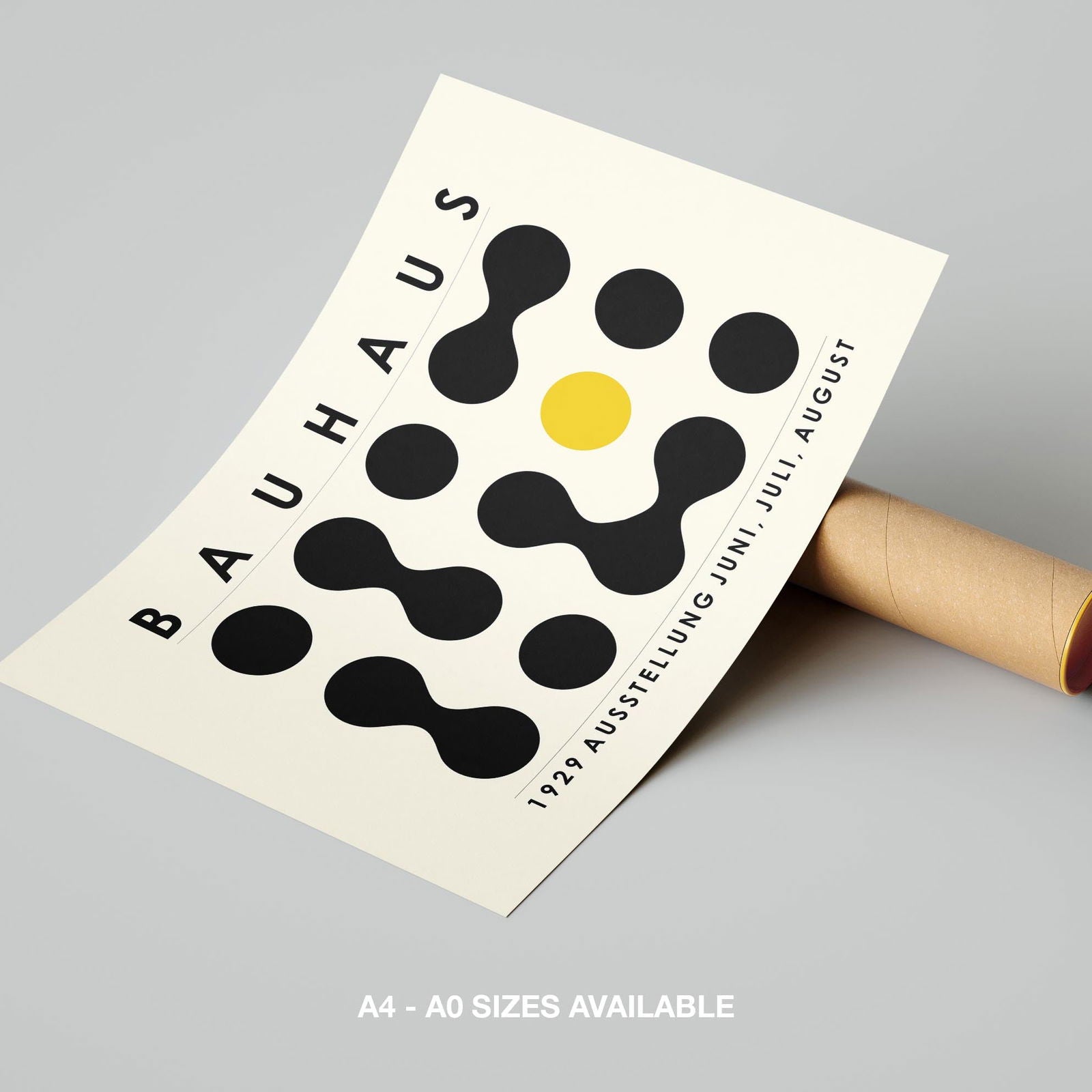 Bauhaus Ausstellung 1929 Abstract Dot Pattern - Rolled Poster Wall Art Print - House Prints