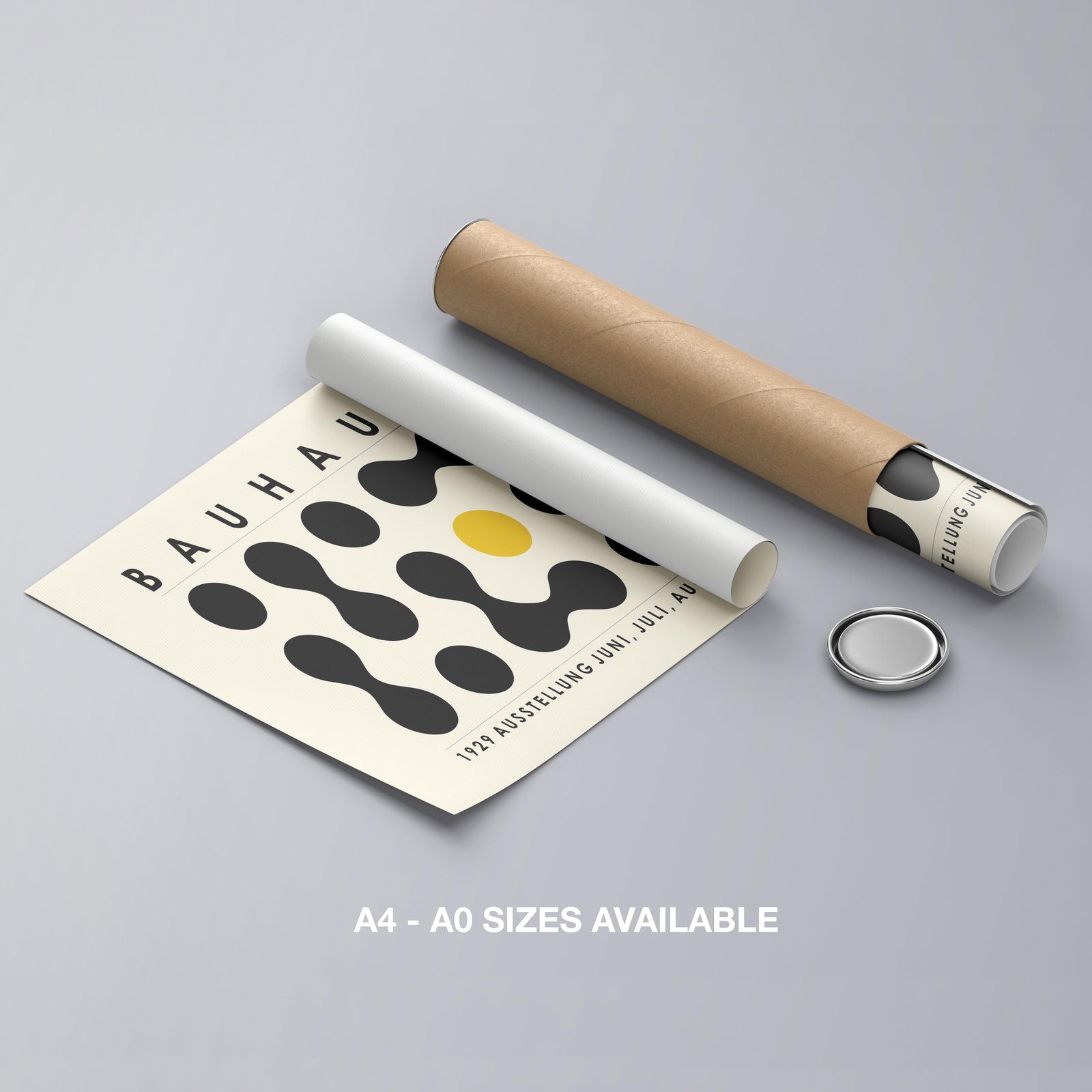 Bauhaus Ausstellung 1929 Abstract Dot Pattern - Rolled Poster Wall Art Print - House Prints