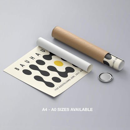 Bauhaus Ausstellung 1929 Abstract Dot Pattern - Rolled Poster Wall Art Print - House Prints