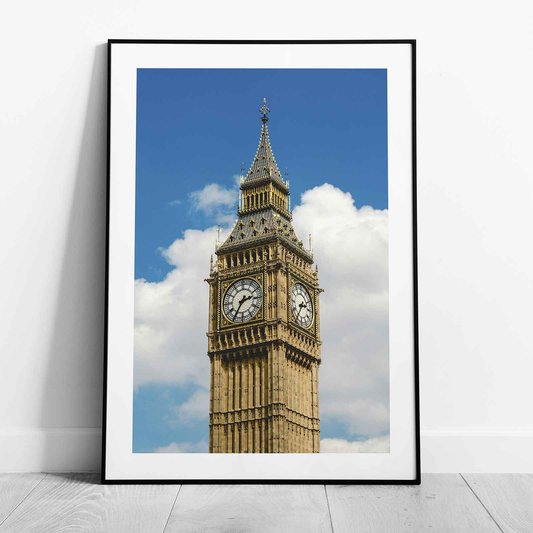 Big Ben & Blue Sky London City Travel - Rolled Poster Wall Art Print - House Prints