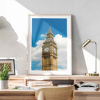 Big Ben & Blue Sky London City Travel - Rolled Poster Wall Art Print | House Prints