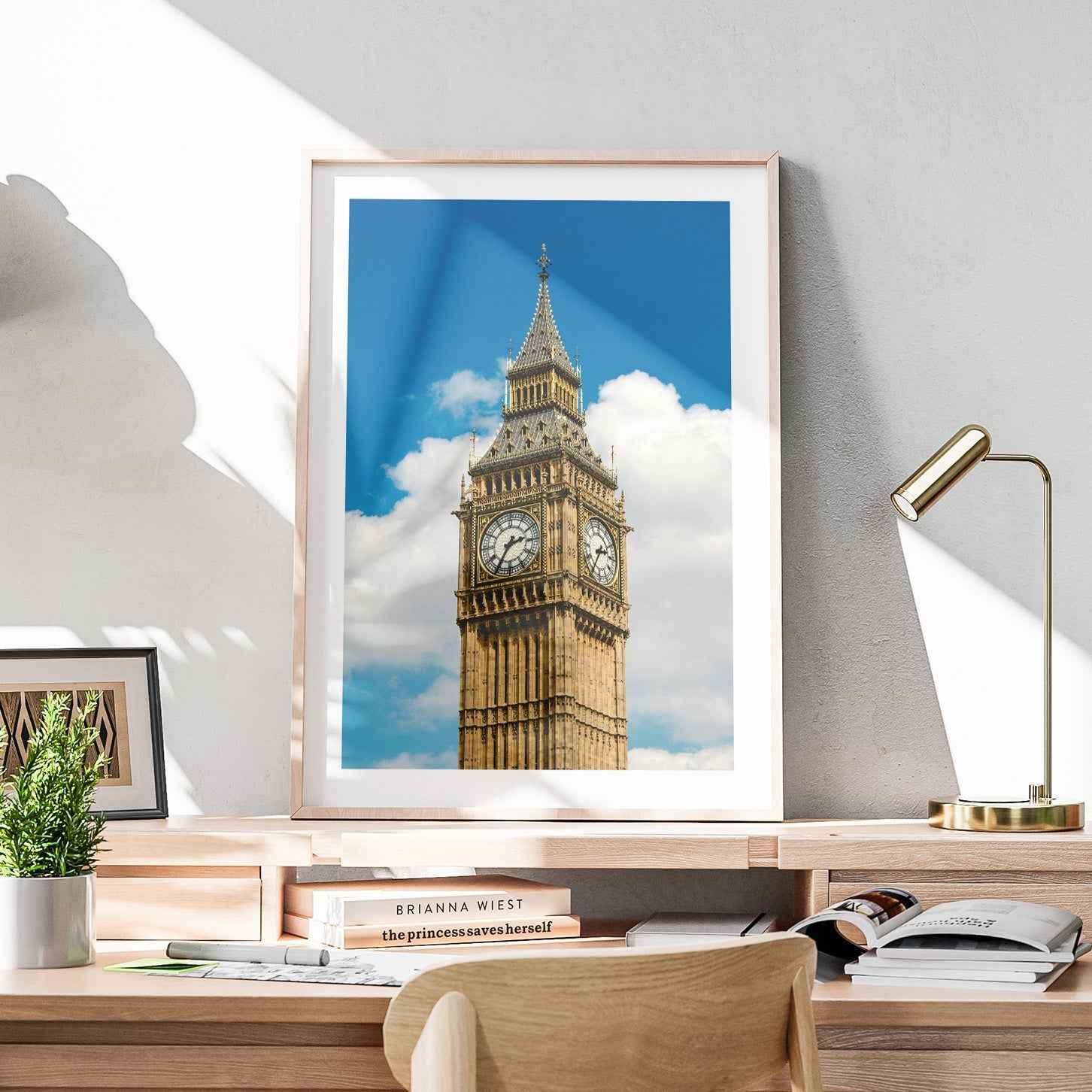 Big Ben & Blue Sky London City Travel - Rolled Poster Wall Art Print | House Prints