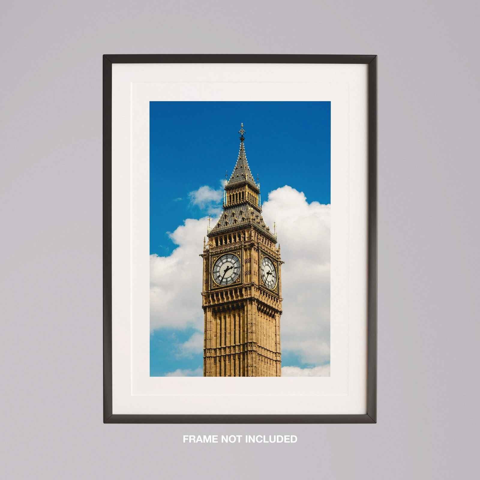 Big Ben & Blue Sky London City Travel - Rolled Poster Wall Art Print | House Prints