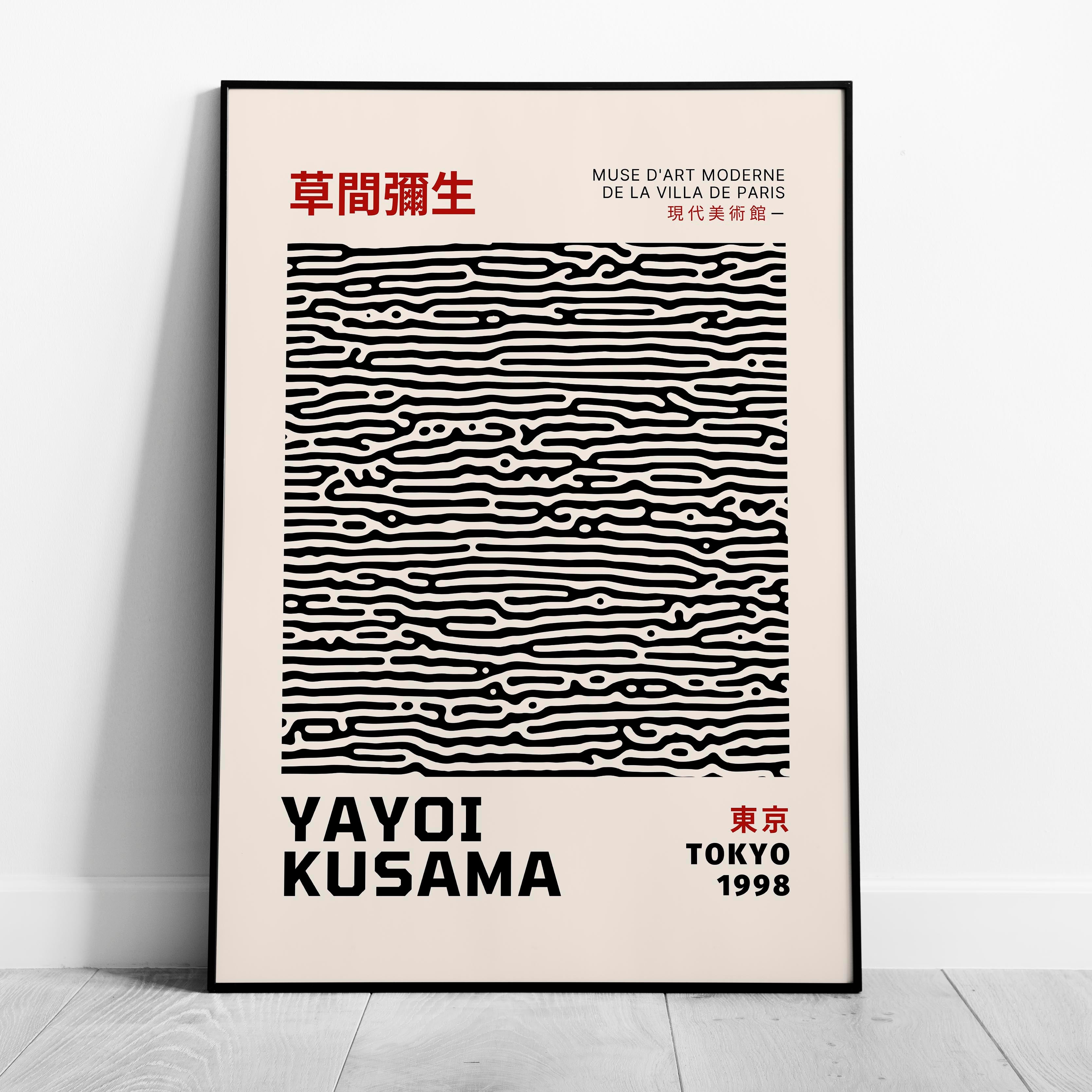 Black Lines Tokyo 1998 - Yayoi Kusama - Rolled Poster Wall Art Print