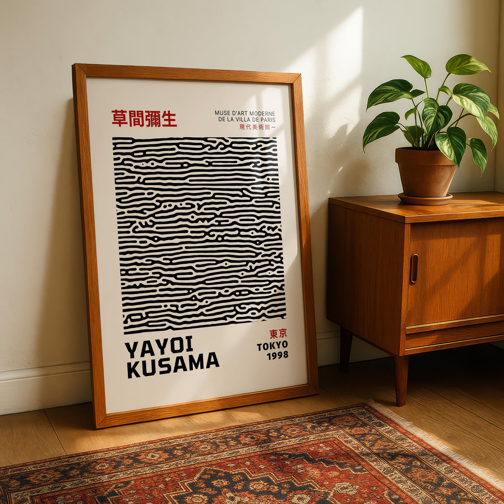 Black Lines Tokyo 1998 - Yayoi Kusama - Rolled Poster Wall Art Print