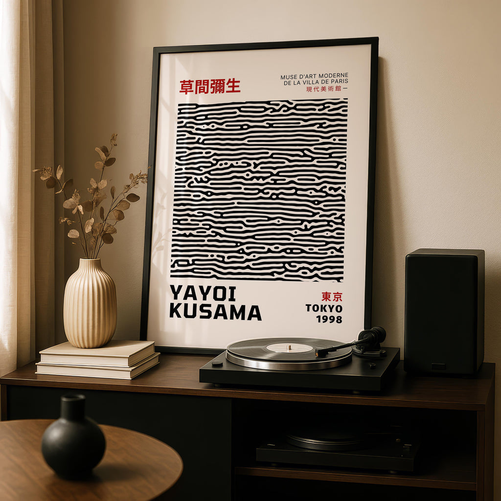Black Lines Tokyo 1998 - Yayoi Kusama - Rolled Poster Wall Art Print