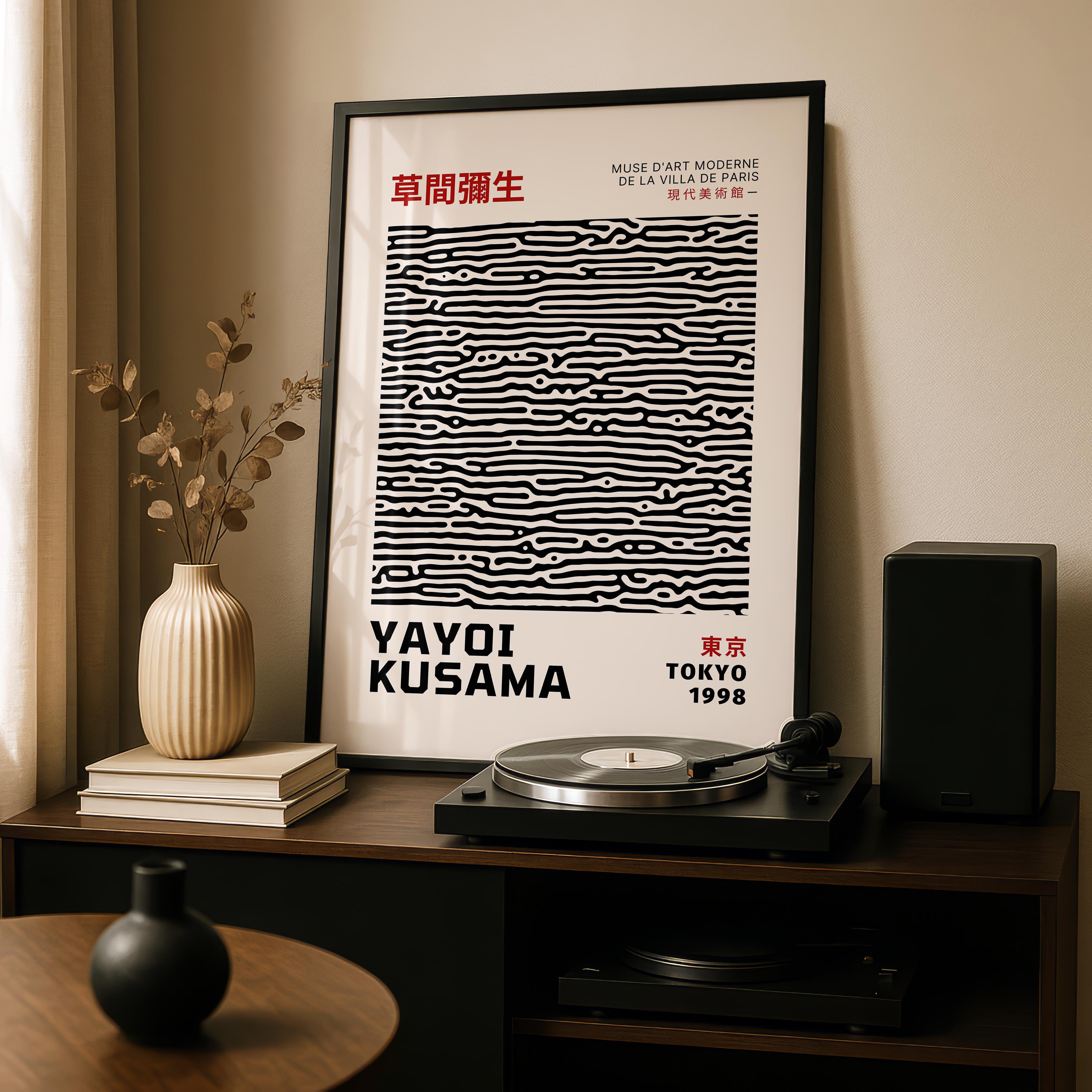 Black Lines Tokyo 1998 - Yayoi Kusama - Rolled Poster Wall Art Print
