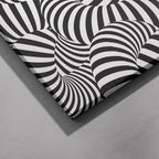 Black & White Abstract Illusion Pattern - Framed Canvas Wall Art Print | House Prints