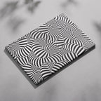 Black & White Abstract Illusion Pattern - Framed Canvas Wall Art Print | House Prints