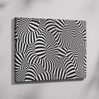 Black & White Abstract Illusion Pattern - Framed Canvas Wall Art Print | House Prints