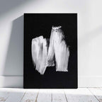 Black & White Abstract Brush Stroke - Framed Canvas Wall Art Print | House Prints