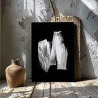 Black & White Abstract Brush Stroke - Framed Canvas Wall Art Print | House Prints