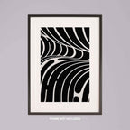Black & White Abstract Lines - Rolled Poster Wall Art Print | House Prints