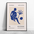 Blue Figure & Botanical Papiers Découpés - Henri Matisse - Rolled Poster Wall Art Print | House Prints