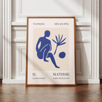 Blue Figure & Botanical Papiers Découpés - Henri Matisse - Rolled Poster Wall Art Print | House Prints