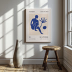 Blue Figure & Botanical Papiers Découpés - Henri Matisse - Framed Canvas Wall Art Print