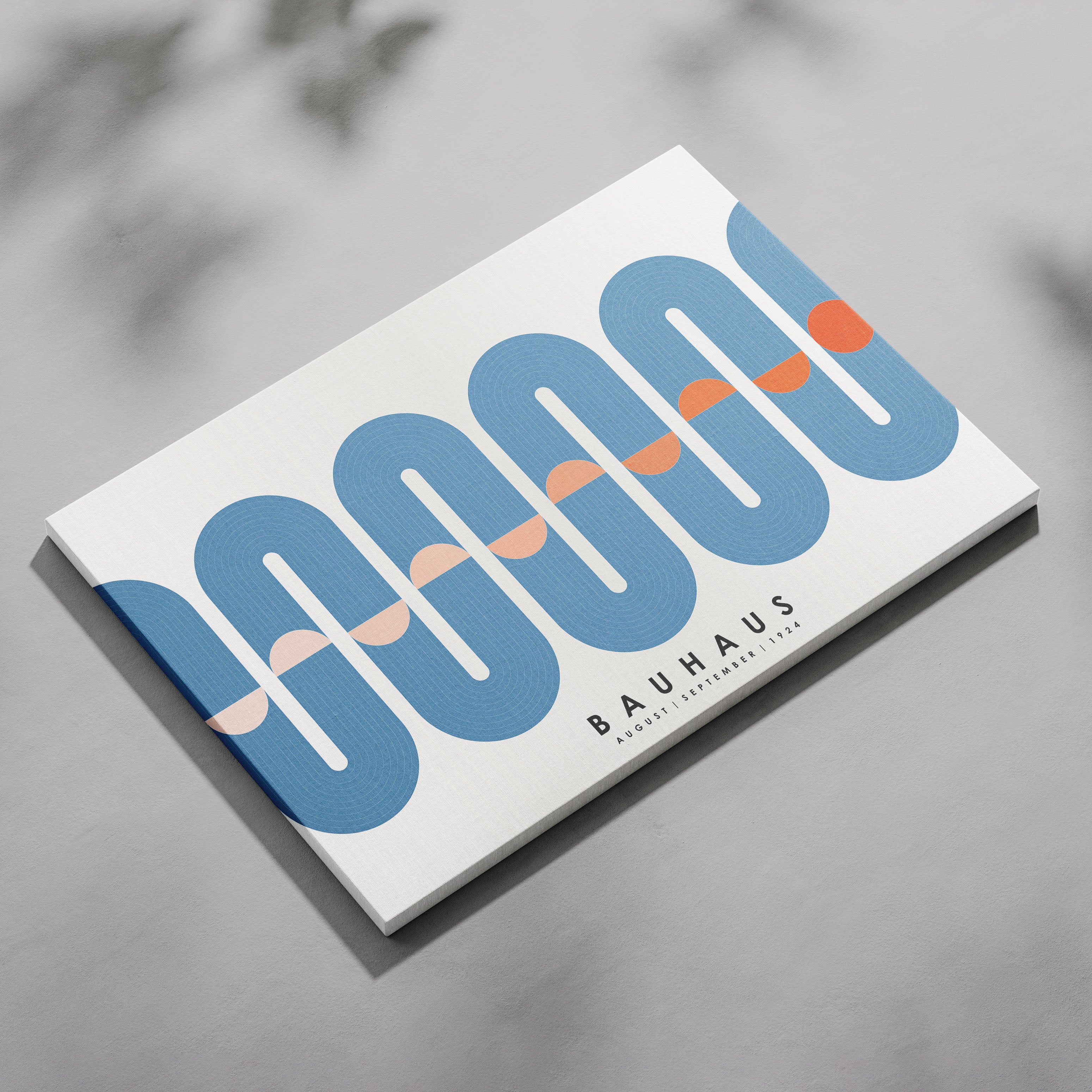 Blue Movement Bauhaus August September 1924 - Framed Canvas Wall Art Print | House Prints