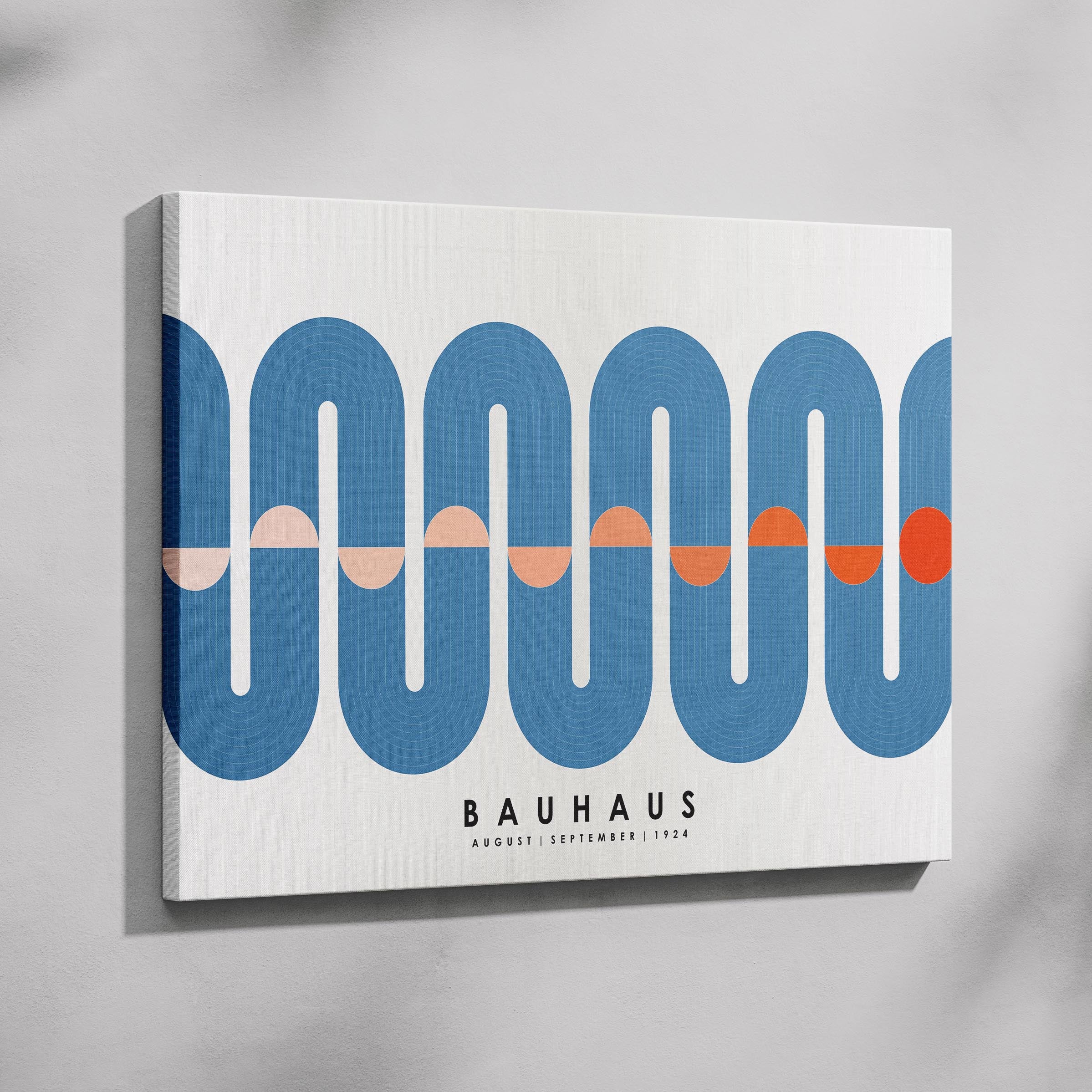 Blue Movement Bauhaus August September 1924 - Framed Canvas Wall Art Print | House Prints