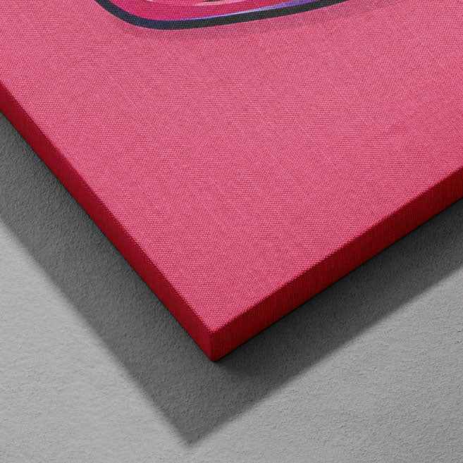 Bold Pink Cowboy Hat - Framed Canvas Wall Art Print | House Prints
