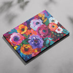 Bold Blooms in Vivid Hues - Framed Canvas Wall Art Print | House Prints