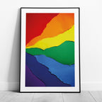 Bright Abstract Rainbow Colours - Rolled Poster Wall Art Print | House Prints