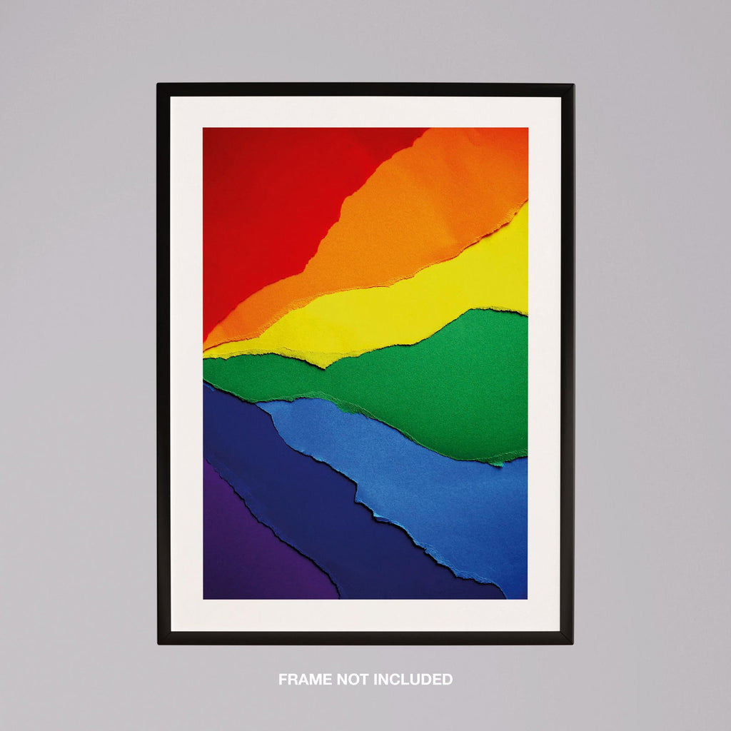 Bright Abstract Rainbow Colours - Rolled Poster Wall Art Print | House Prints