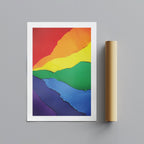 Bright Abstract Rainbow Colours - Rolled Poster Wall Art Print | House Prints