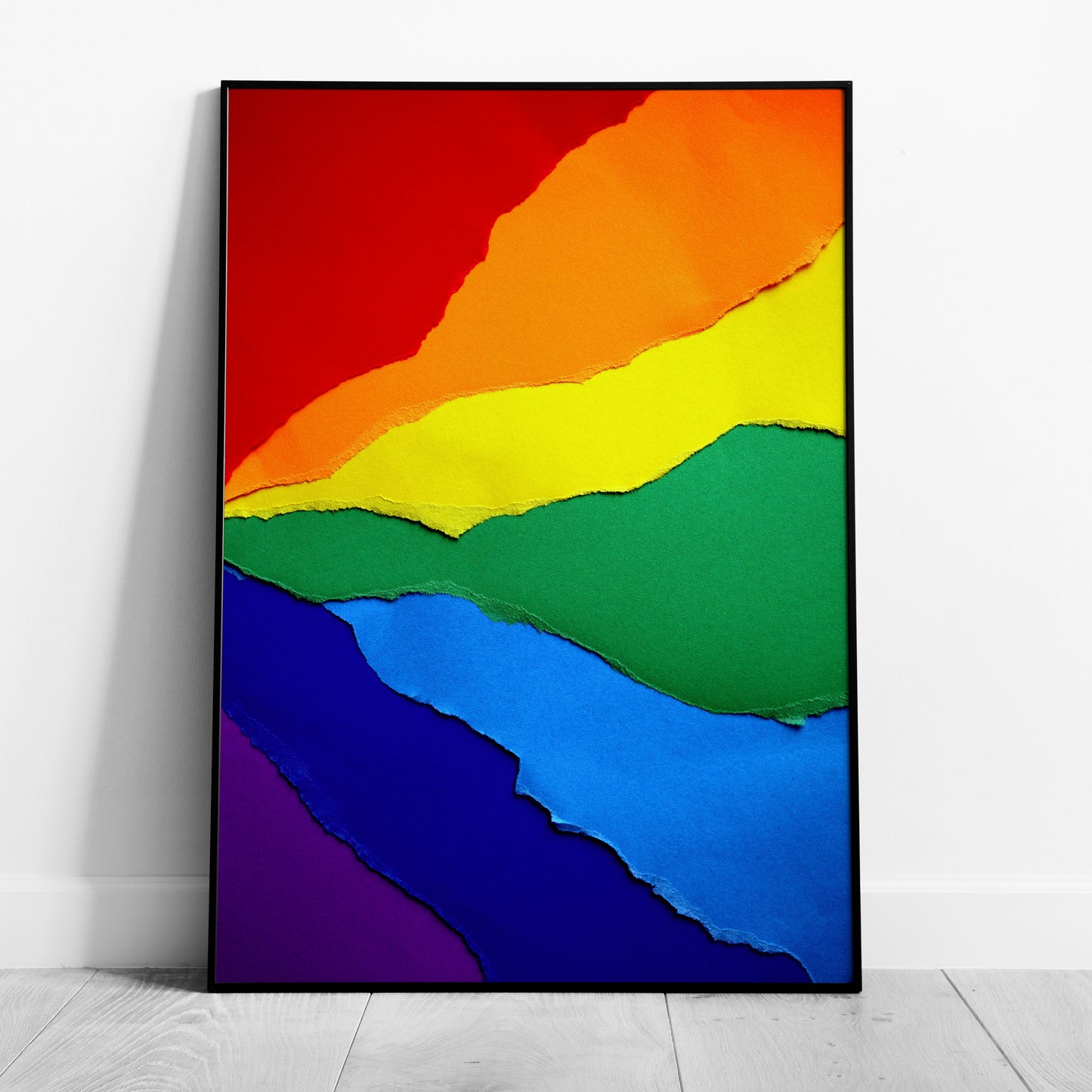 Bright Abstract Rainbow Colours - Rolled Poster Wall Art Print - House Prints