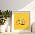 Retro Yellow Telephone Pop Art - Rolled Poster Wall Art Print | House Prints