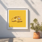 Retro Yellow Telephone Pop Art - Rolled Poster Wall Art Print | House Prints