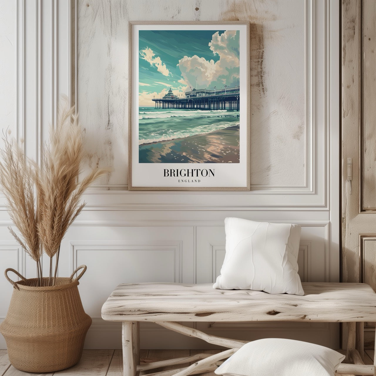 Brighton England UK City Travel Art - Rolled Poster Wall Art Print