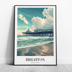 Brighton England UK City Travel Art - Rolled Poster Wall Art Print