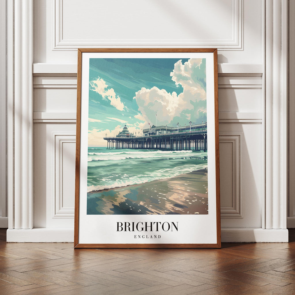 Brighton England UK City Travel Art - Rolled Poster Wall Art Print