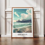 Brighton England UK City Travel Art - Rolled Poster Wall Art Print