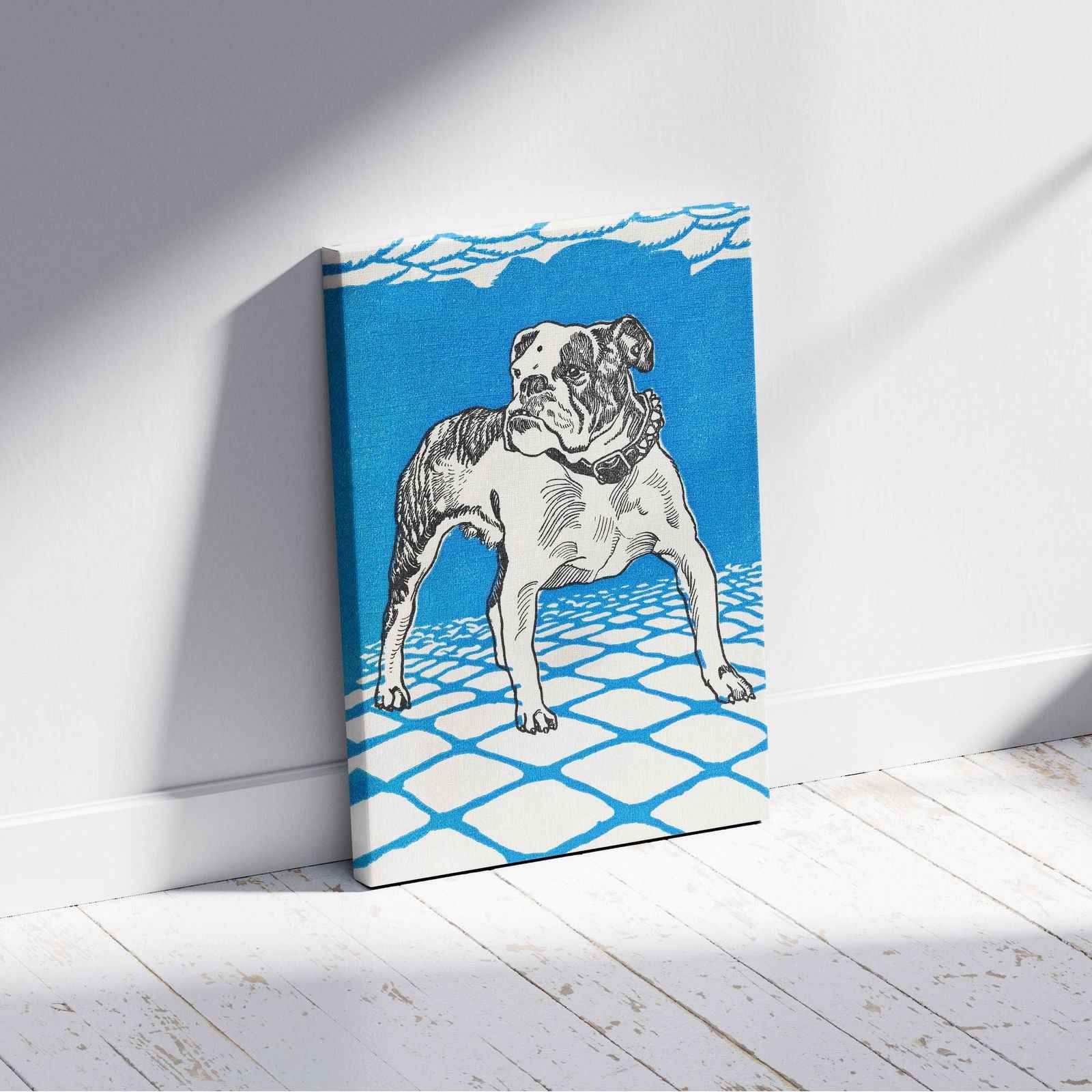 Bulldog - Moriz Jung - Framed Canvas Wall Art Print - House Prints